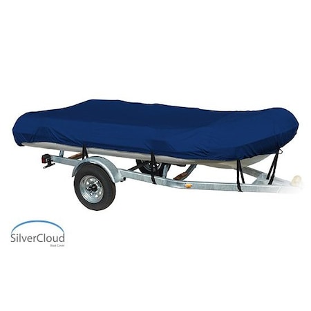 Eevelle Boat Cover INFLATABLE Blunt Nose, Outboard Fits 14ft 6in L up to 74in W Navy SCINFB1474B-NVY